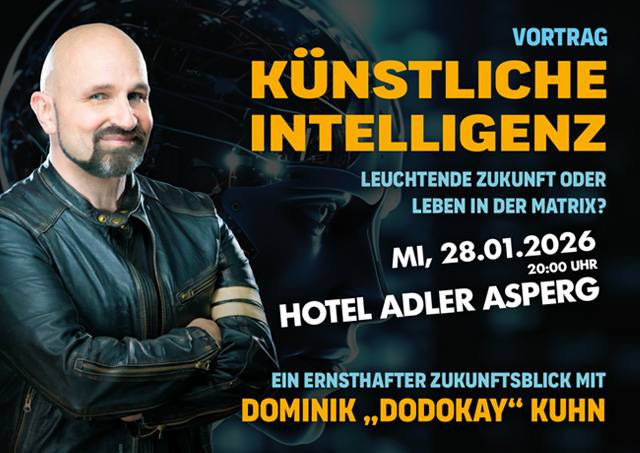 Dominik Kuhn Vortrag Künstliche Intelligenz KI Hotel Adler Asperg